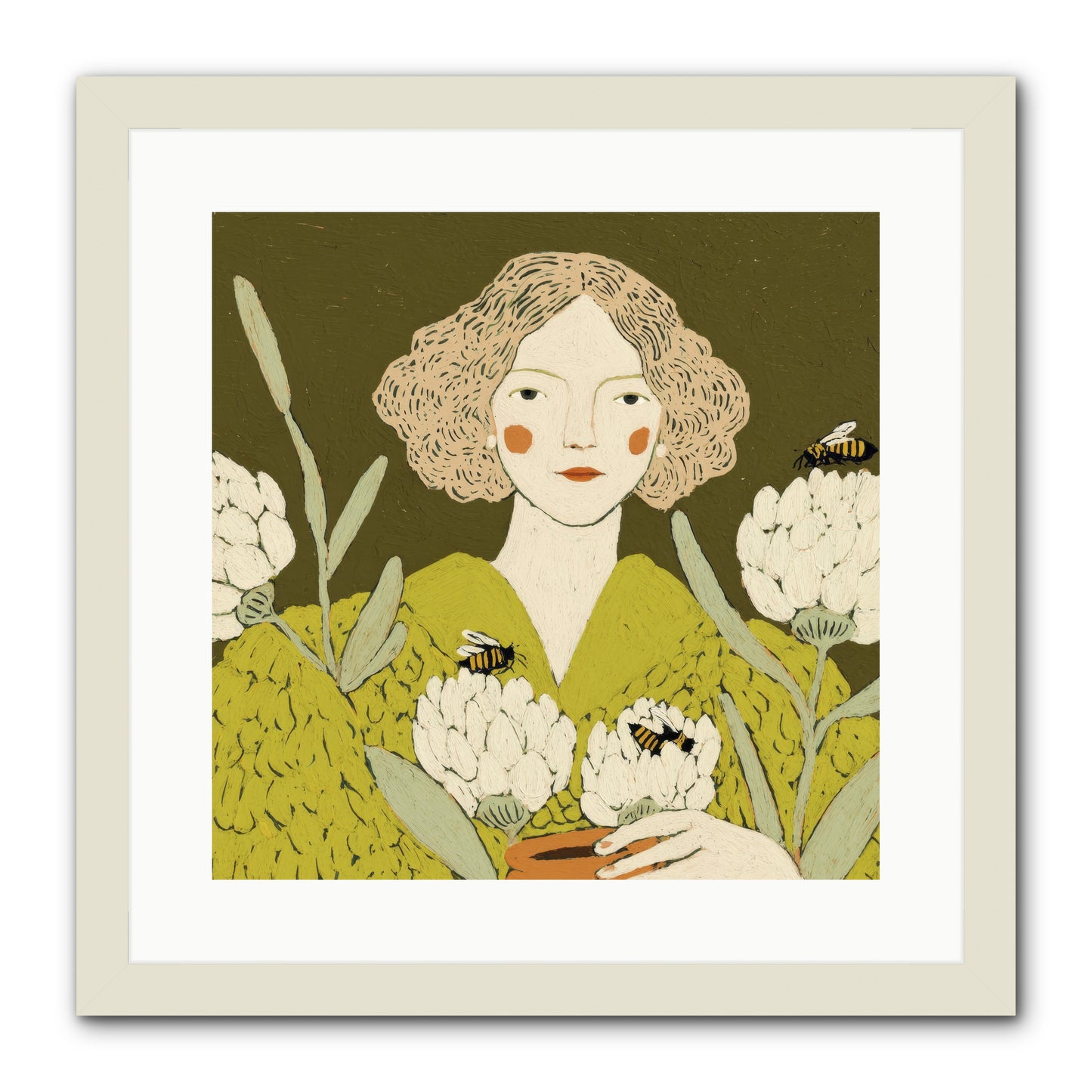 The Message -- Framed Print - White 16x16