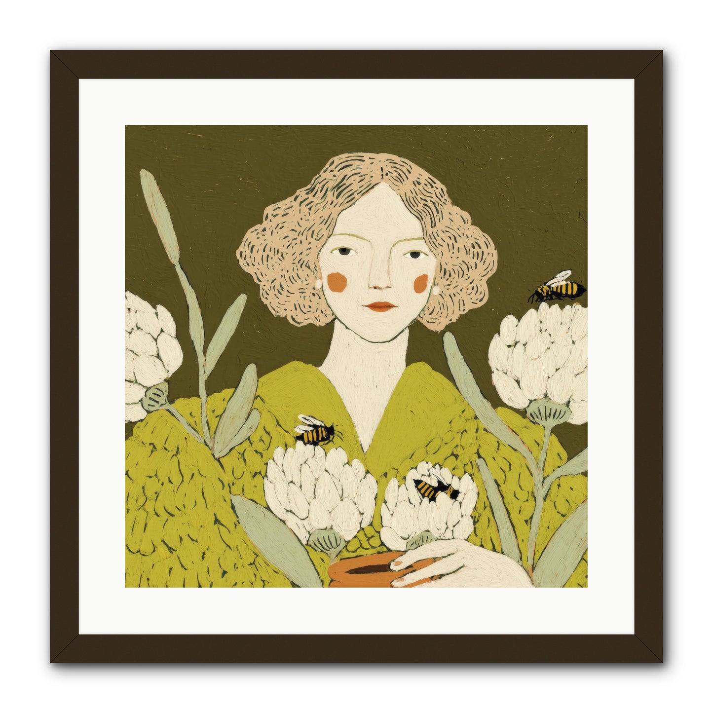 The Message -- Framed Print - Black 20x20