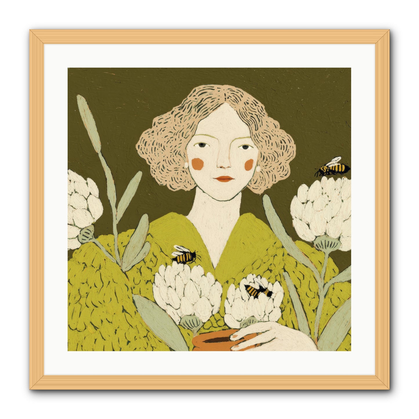 The Message -- Framed Print - Natural 24x24