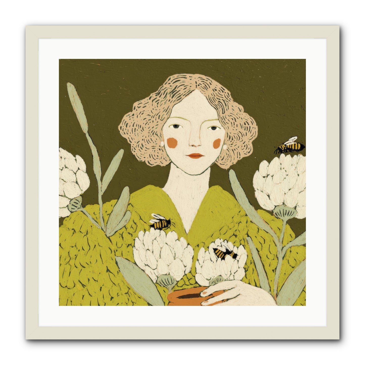 The Message -- Framed Print - White 24x24