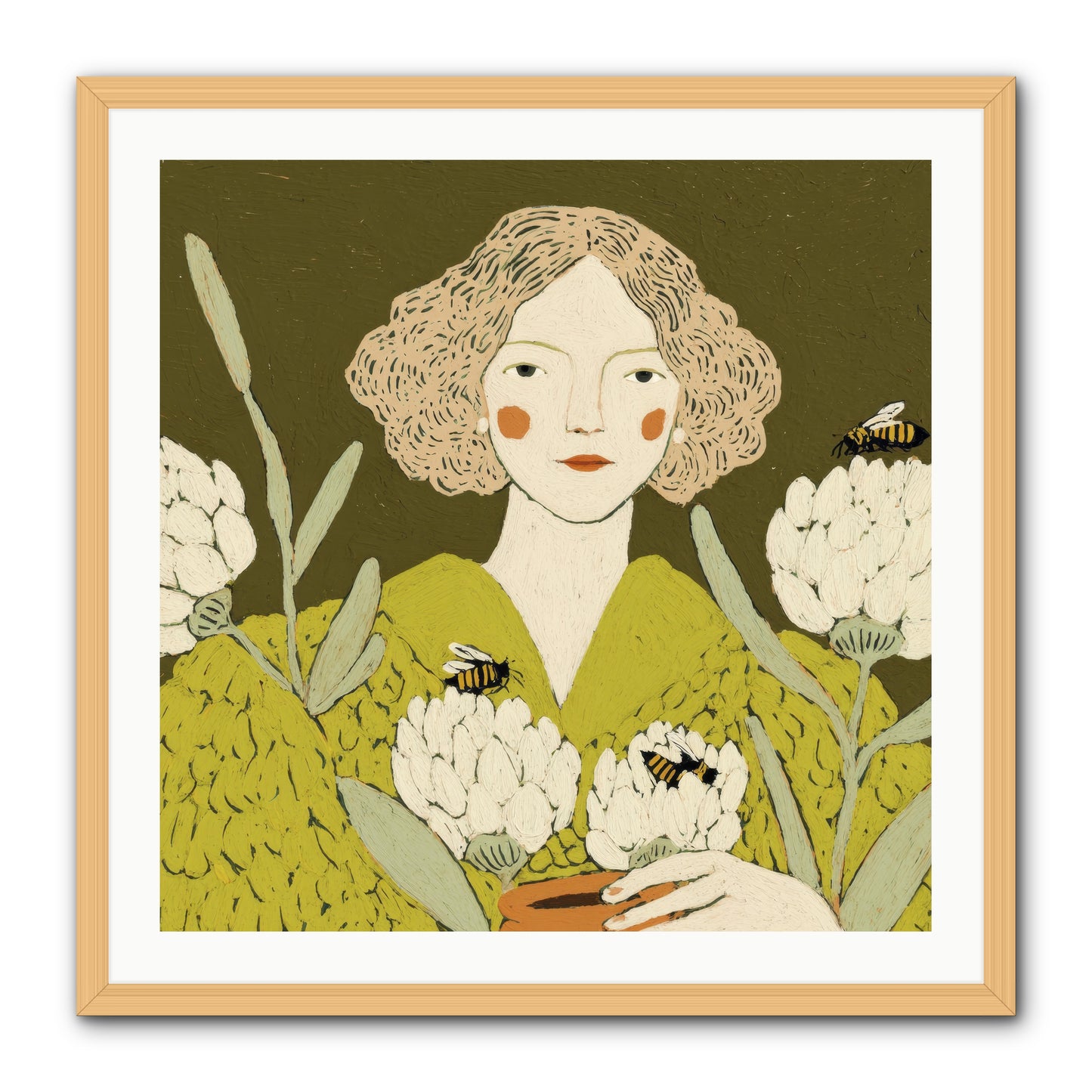 The Message -- Framed Print - Natural 30x30