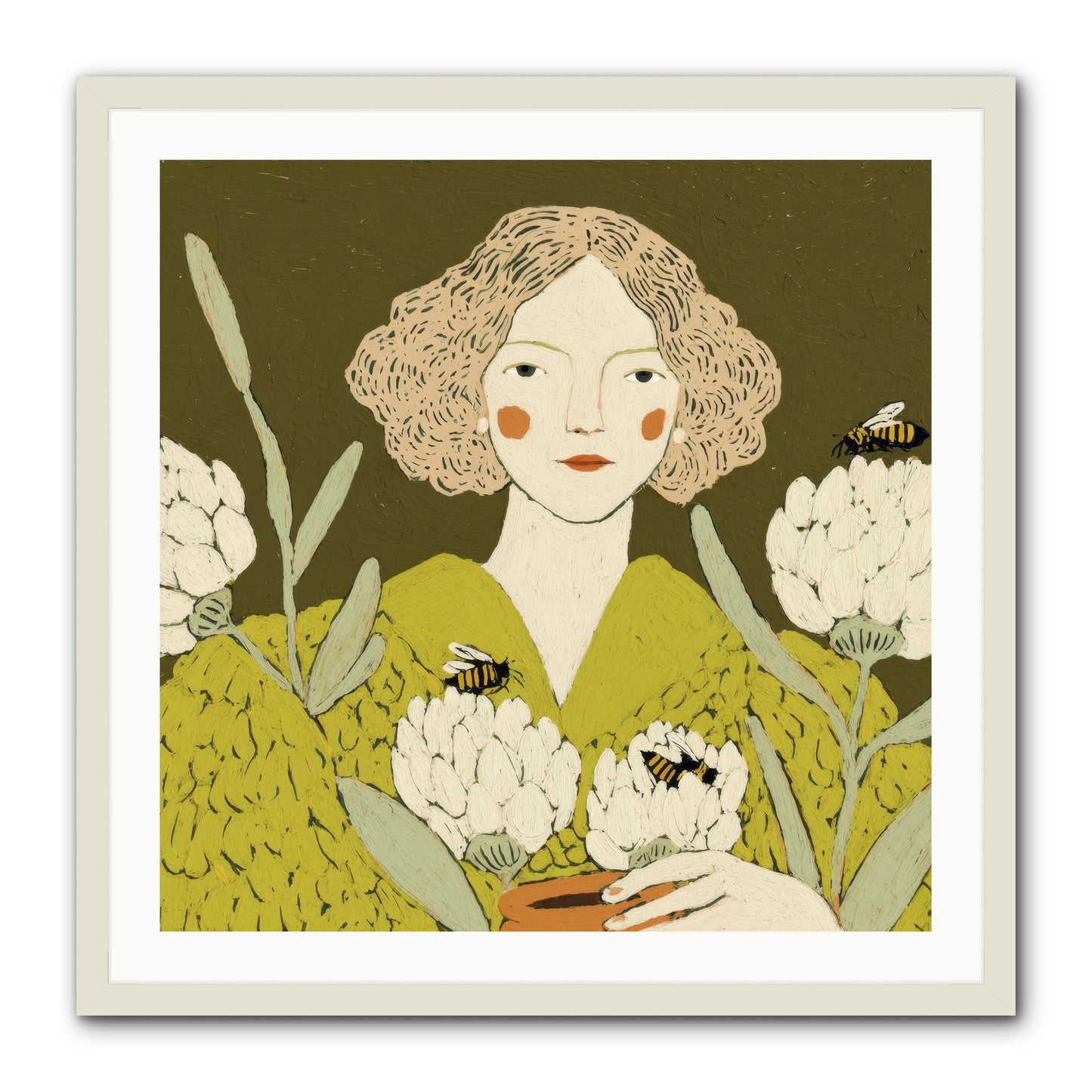 The Message -- Framed Print - White 30x30