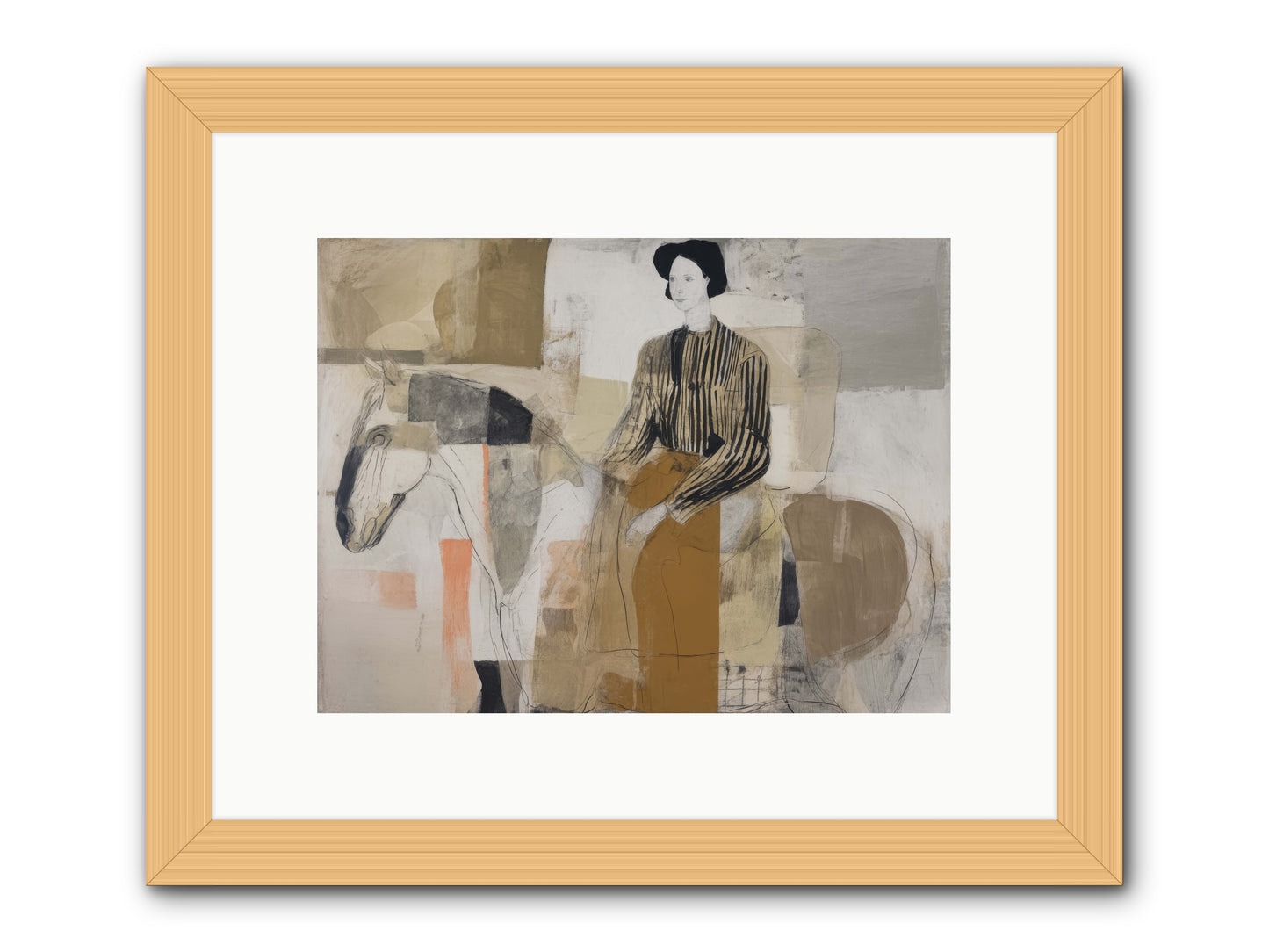 The Moment Stretched Infinite -- Framed Print - Natural 12x9