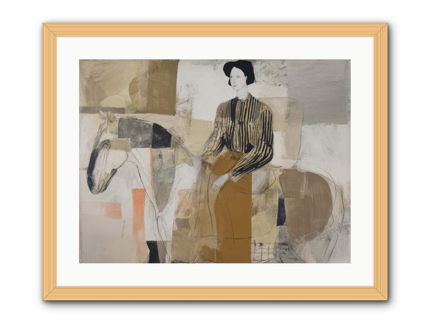 The Moment Stretched Infinite -- Framed Print - Natural 24x18