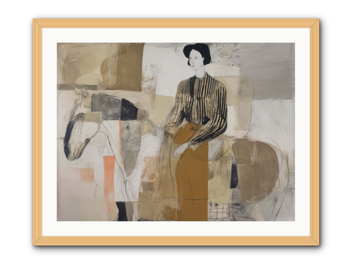 The Moment Stretched Infinite -- Framed Print - Natural 32x24
