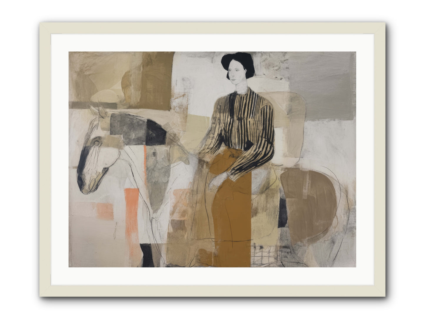 The Moment Stretched Infinite -- Framed Print - White 32x24