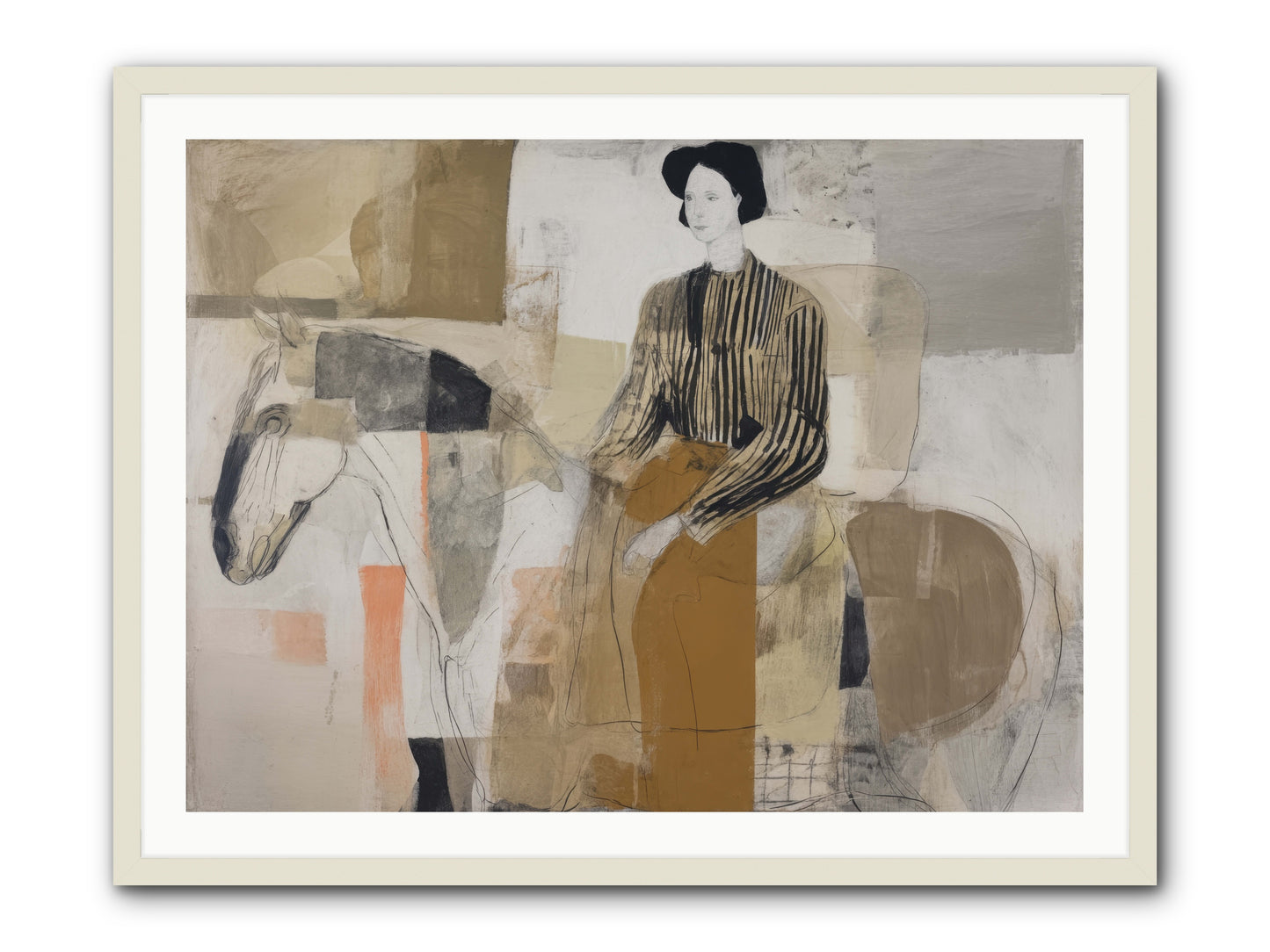 The Moment Stretched Infinite -- Framed Print - White 40x30