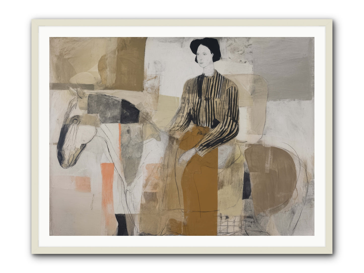 The Moment Stretched Infinite -- Framed Print - White 48x36