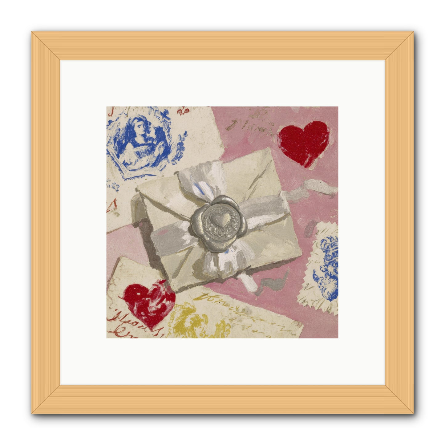 The Moonlight Ledger Of Us -- Framed Print - Natural 10x10