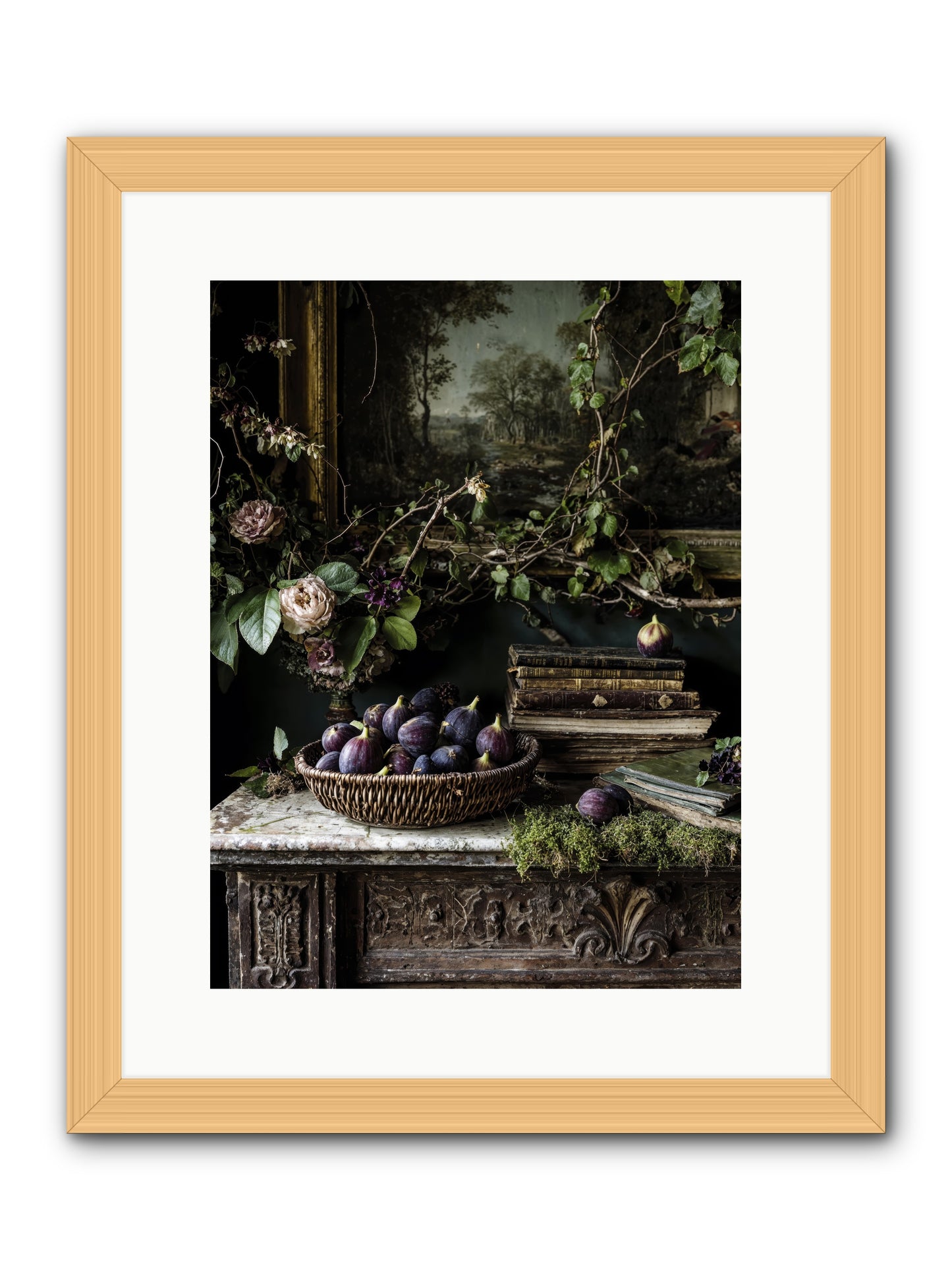 The Muted Sonnet -- Framed Print - Natural 12x16