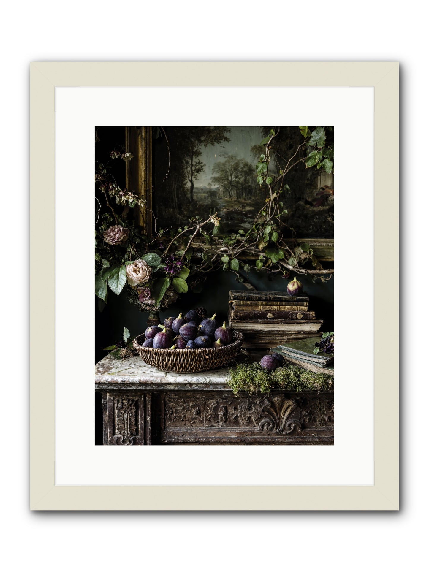 The Muted Sonnet -- Framed Print - White 12x16