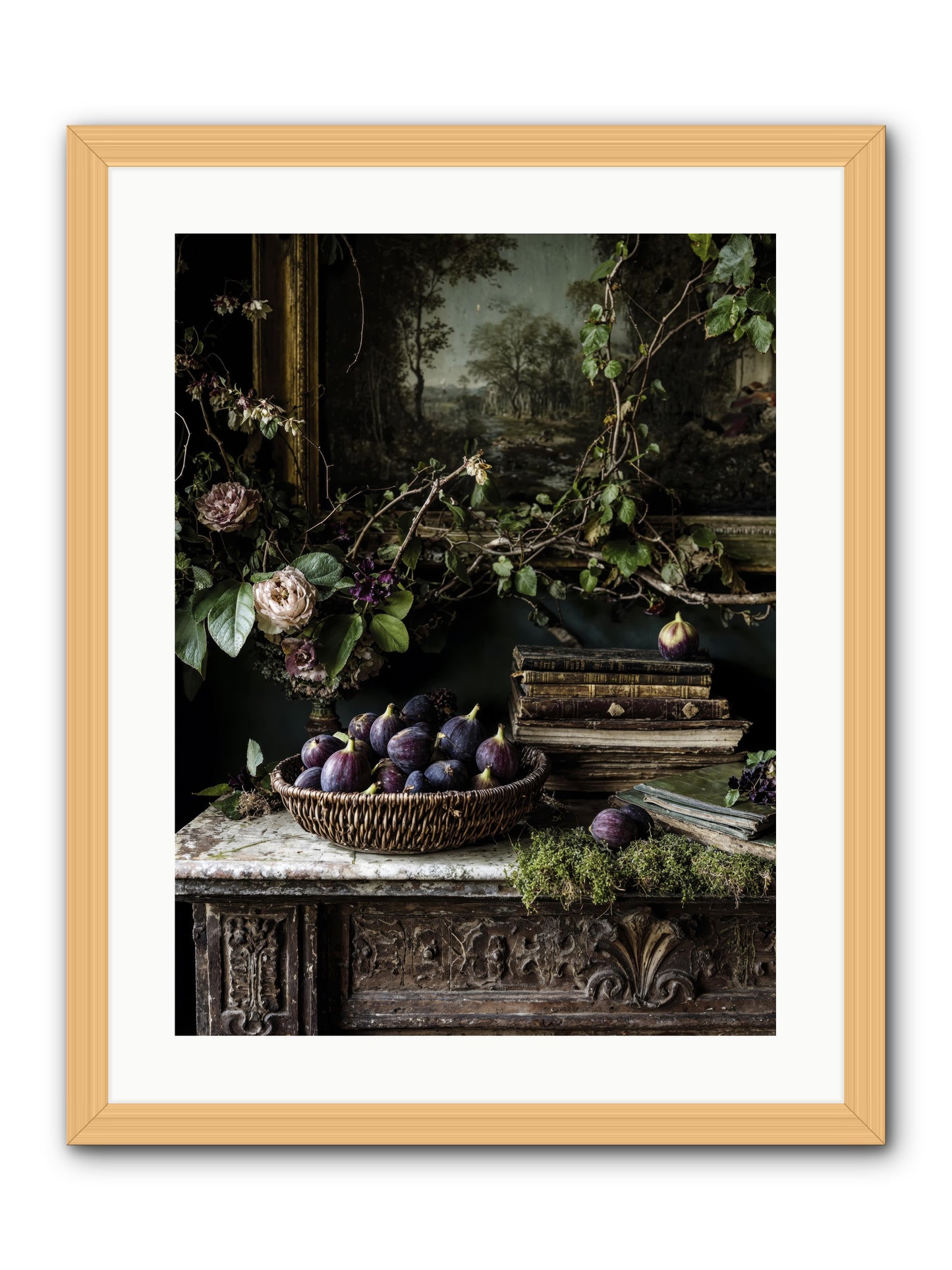The Muted Sonnet -- Framed Print - Natural 18x24