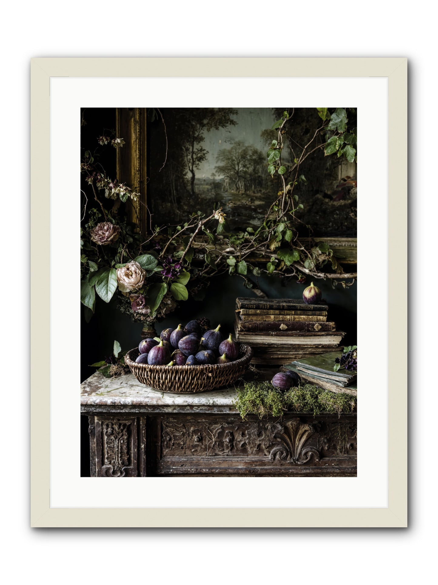The Muted Sonnet -- Framed Print - White 18x24