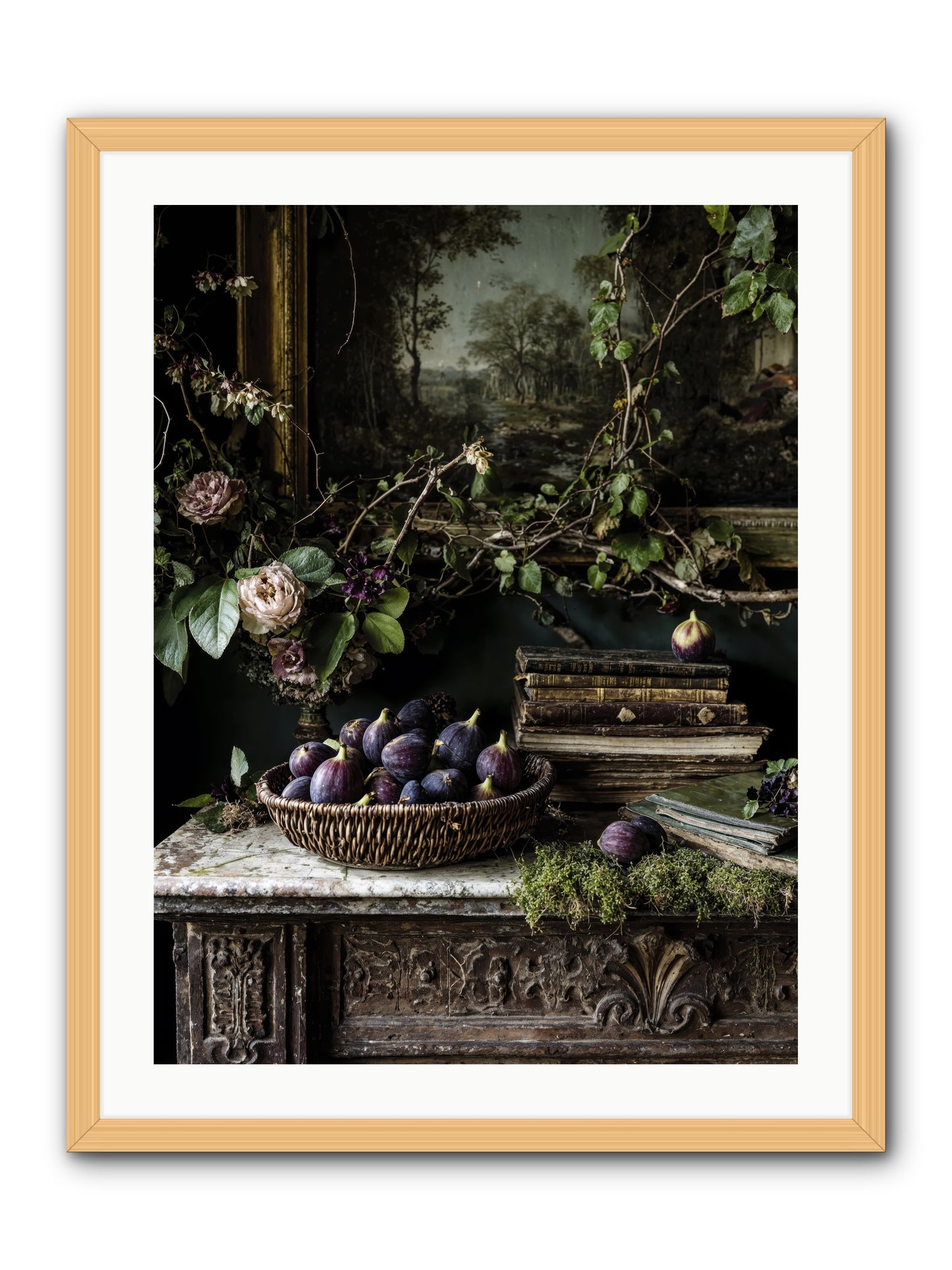 The Muted Sonnet -- Framed Print - Natural 24x32