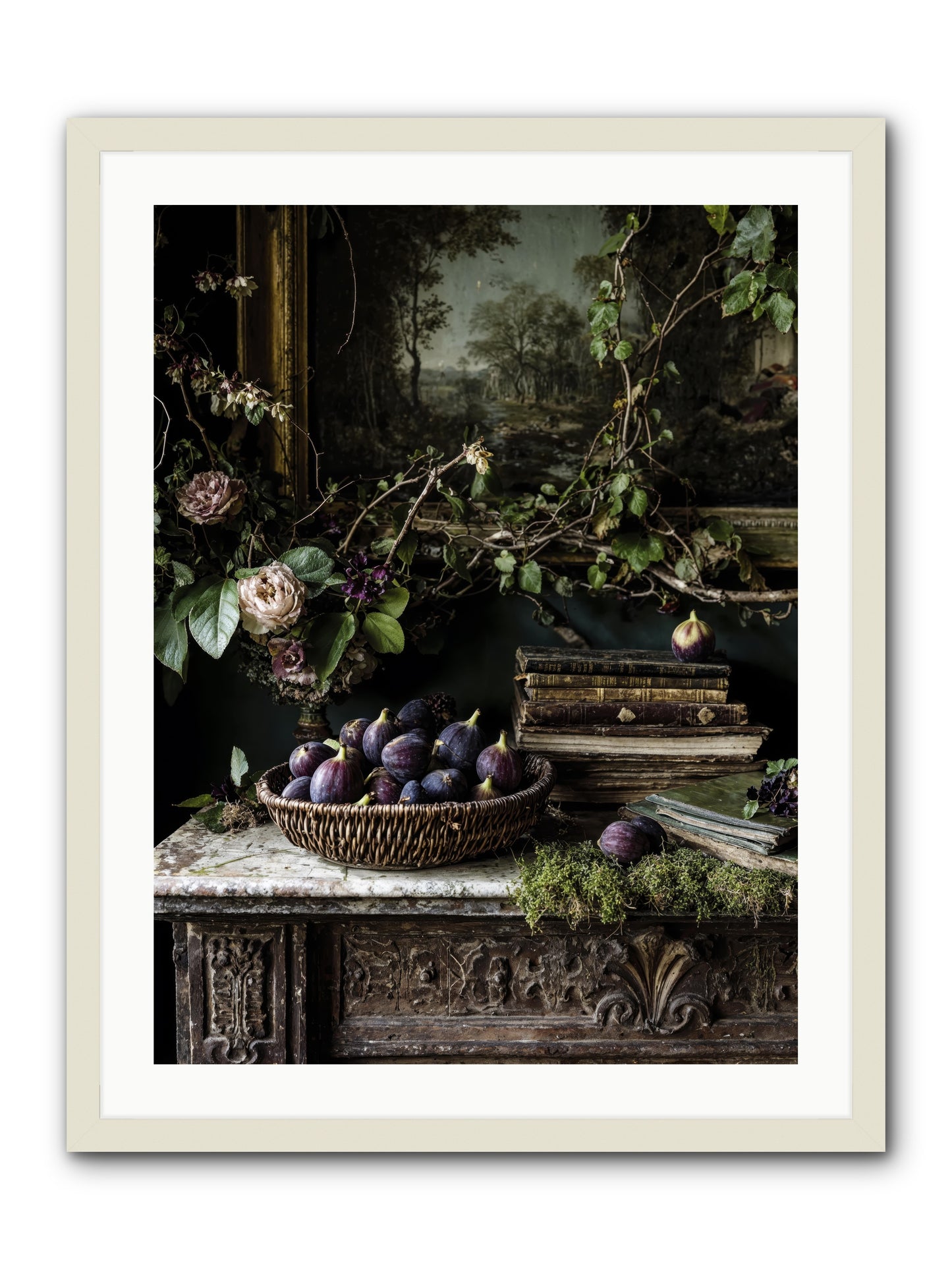 The Muted Sonnet -- Framed Print - White 24x32