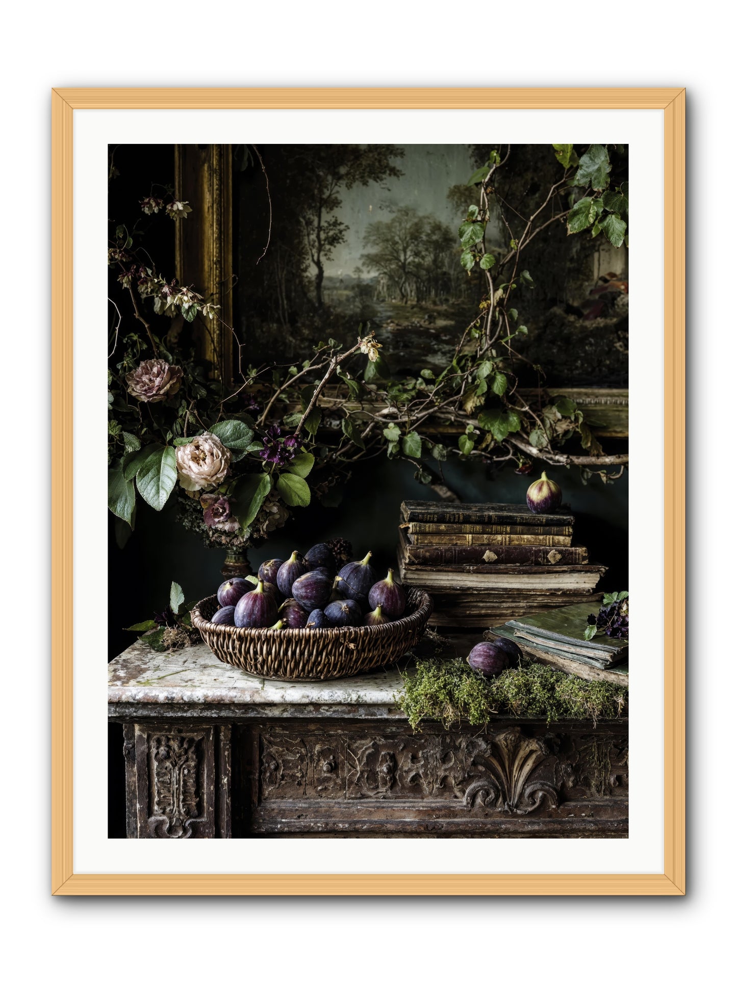 The Muted Sonnet -- Framed Print - Natural 30x40