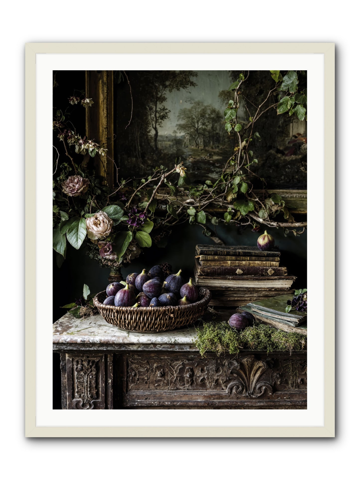 The Muted Sonnet -- Framed Print - White 30x40