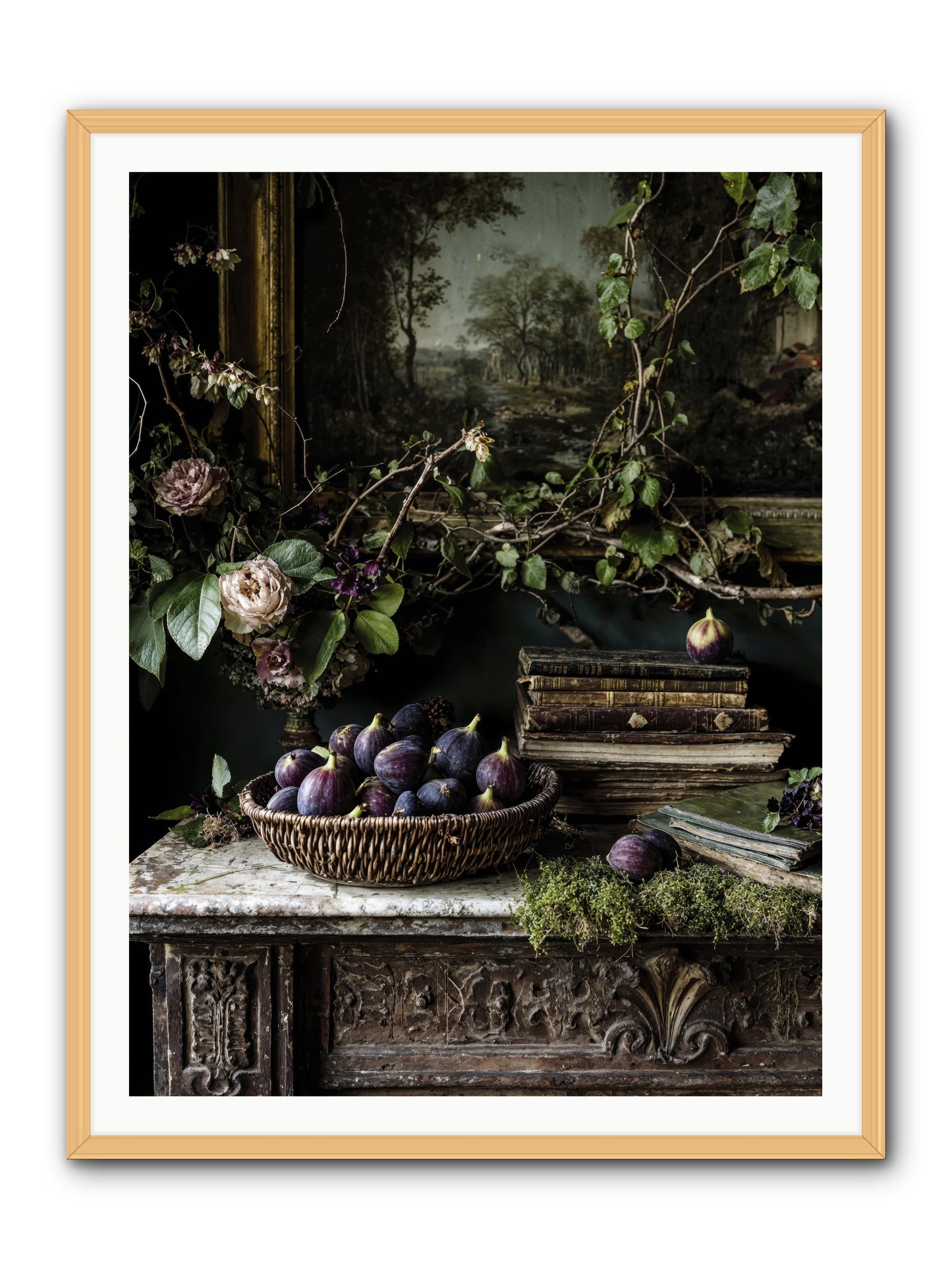 The Muted Sonnet -- Framed Print - Natural 36x48