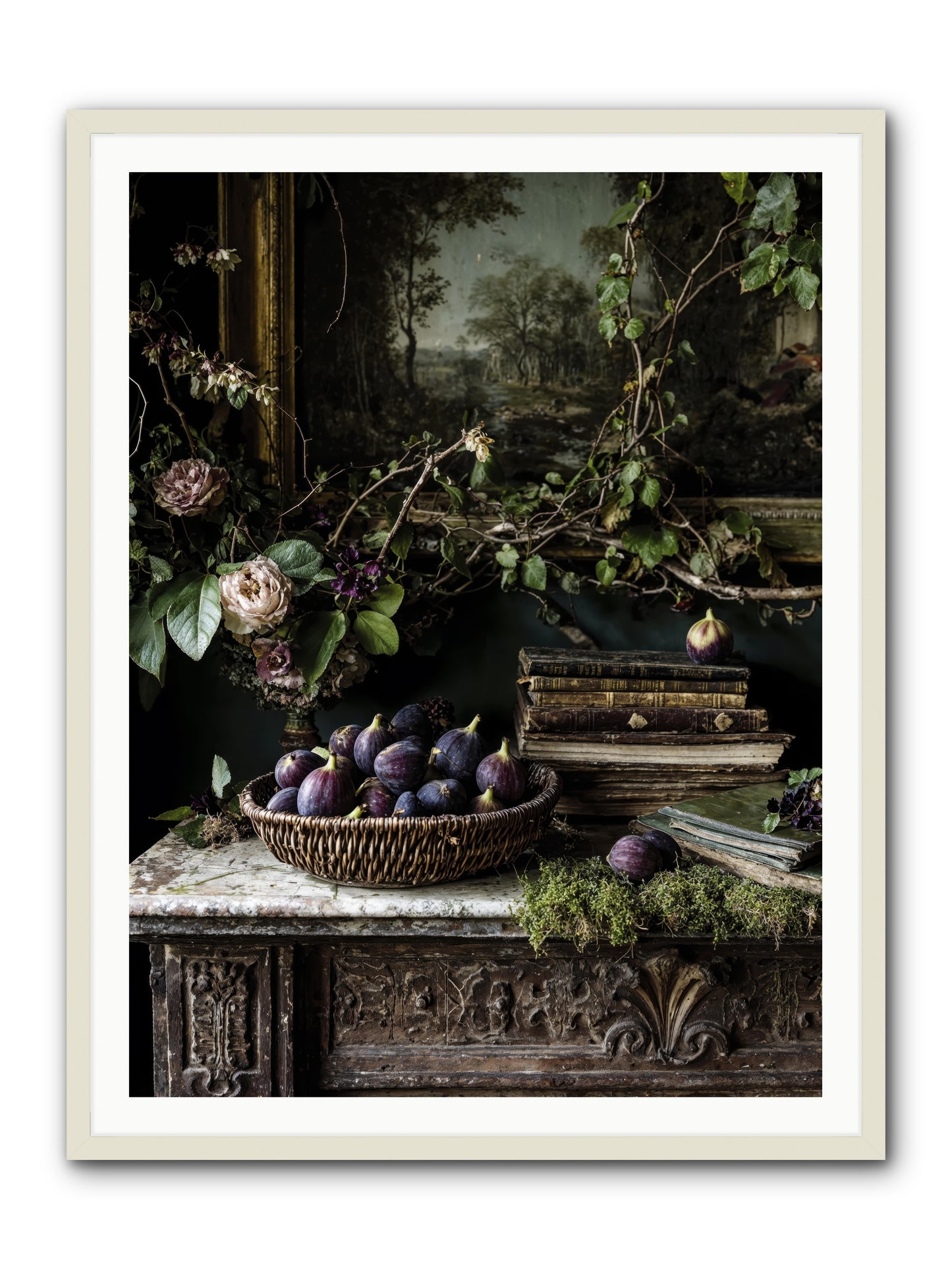 The Muted Sonnet -- Framed Print - White 36x48