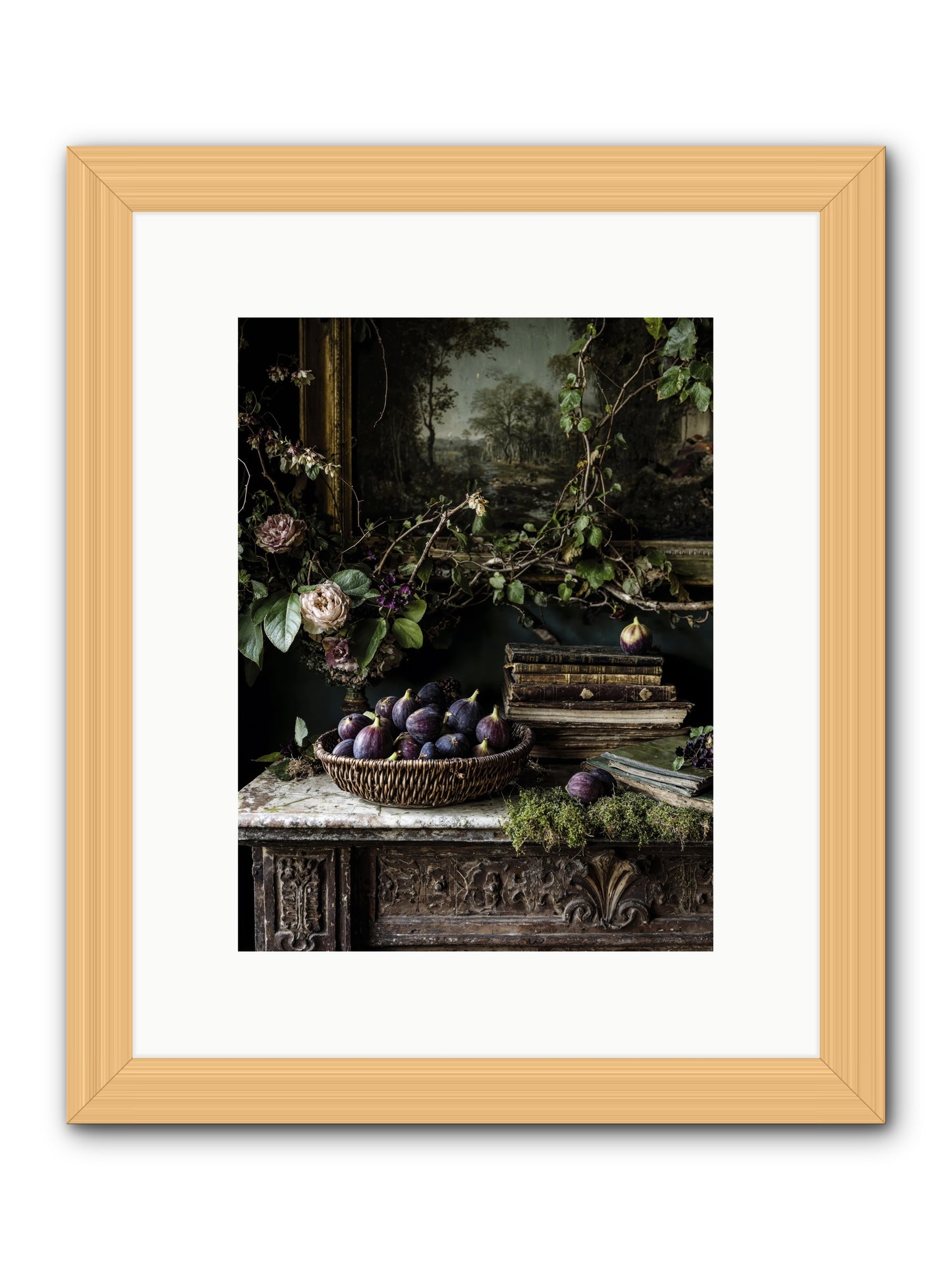 The Muted Sonnet -- Framed Print - Natural 9x12