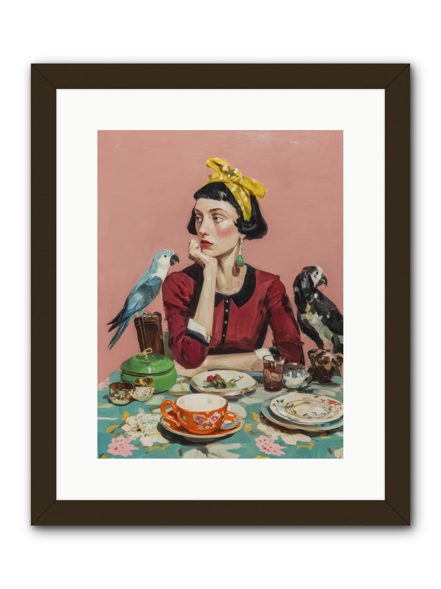 The Naturalist's Evening Ritual -- Framed Print - Black 12x16