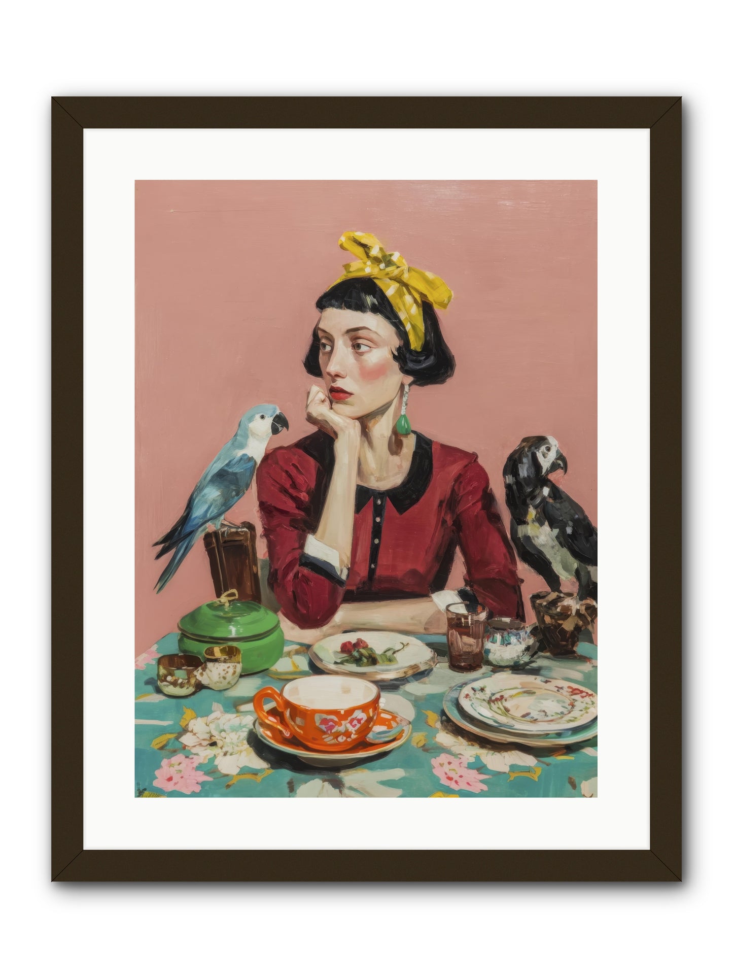 The Naturalist's Evening Ritual -- Framed Print - Black 18x24
