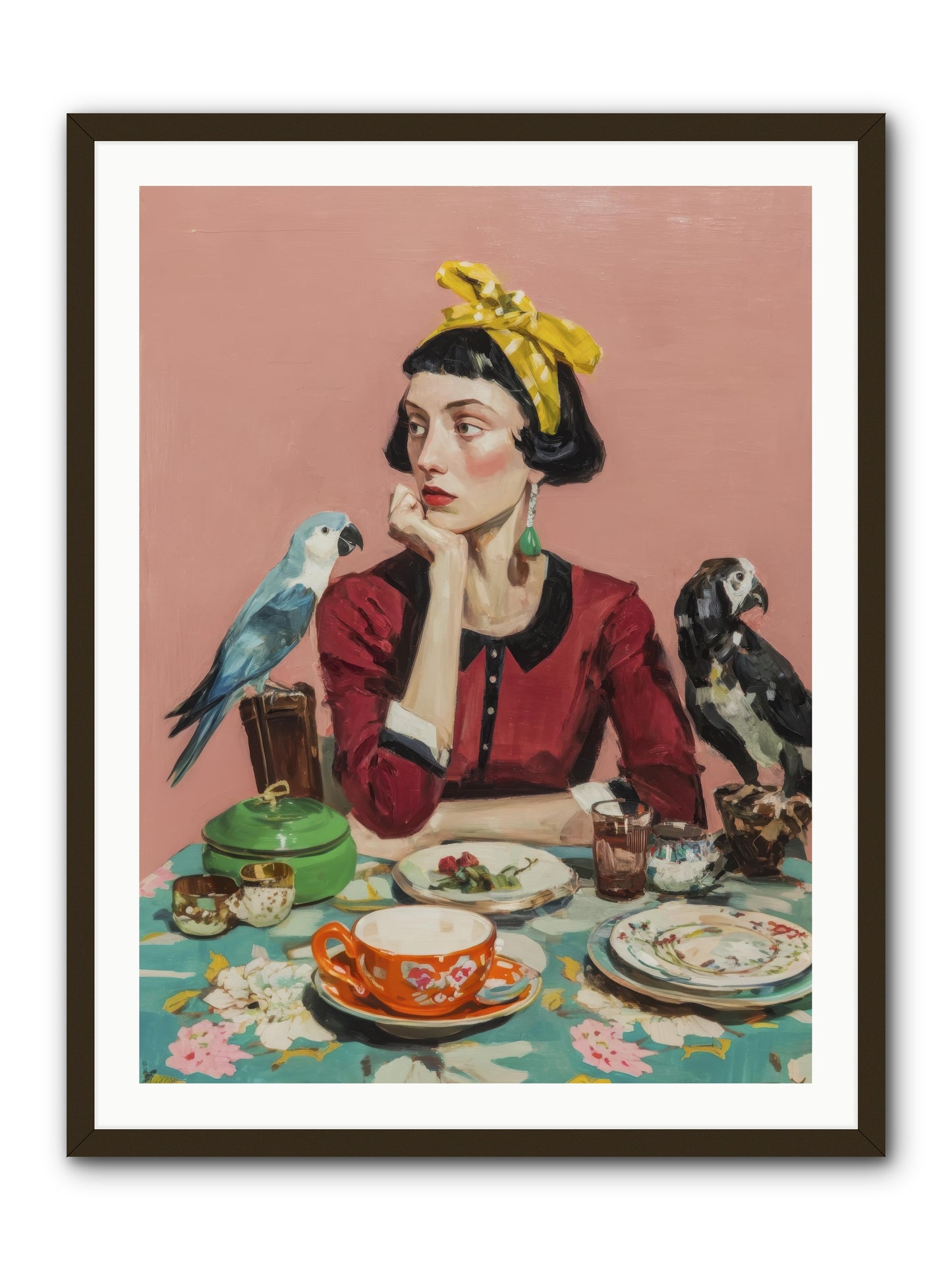 The Naturalist's Evening Ritual -- Framed Print - Black 30x40