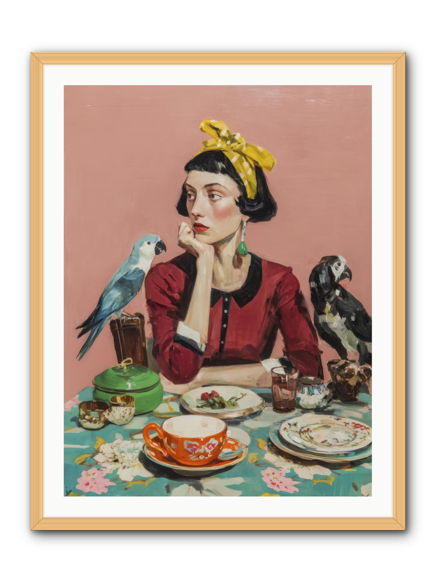 The Naturalist's Evening Ritual -- Framed Print - Natural 30x40