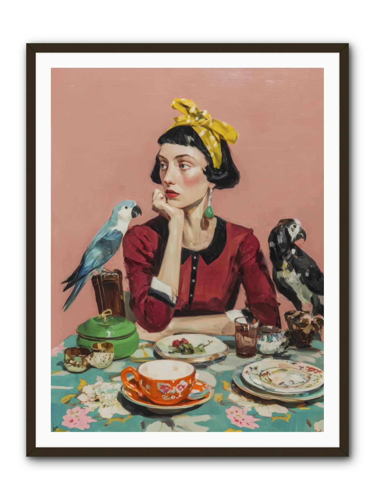 The Naturalist's Evening Ritual -- Framed Print - Black 36x48