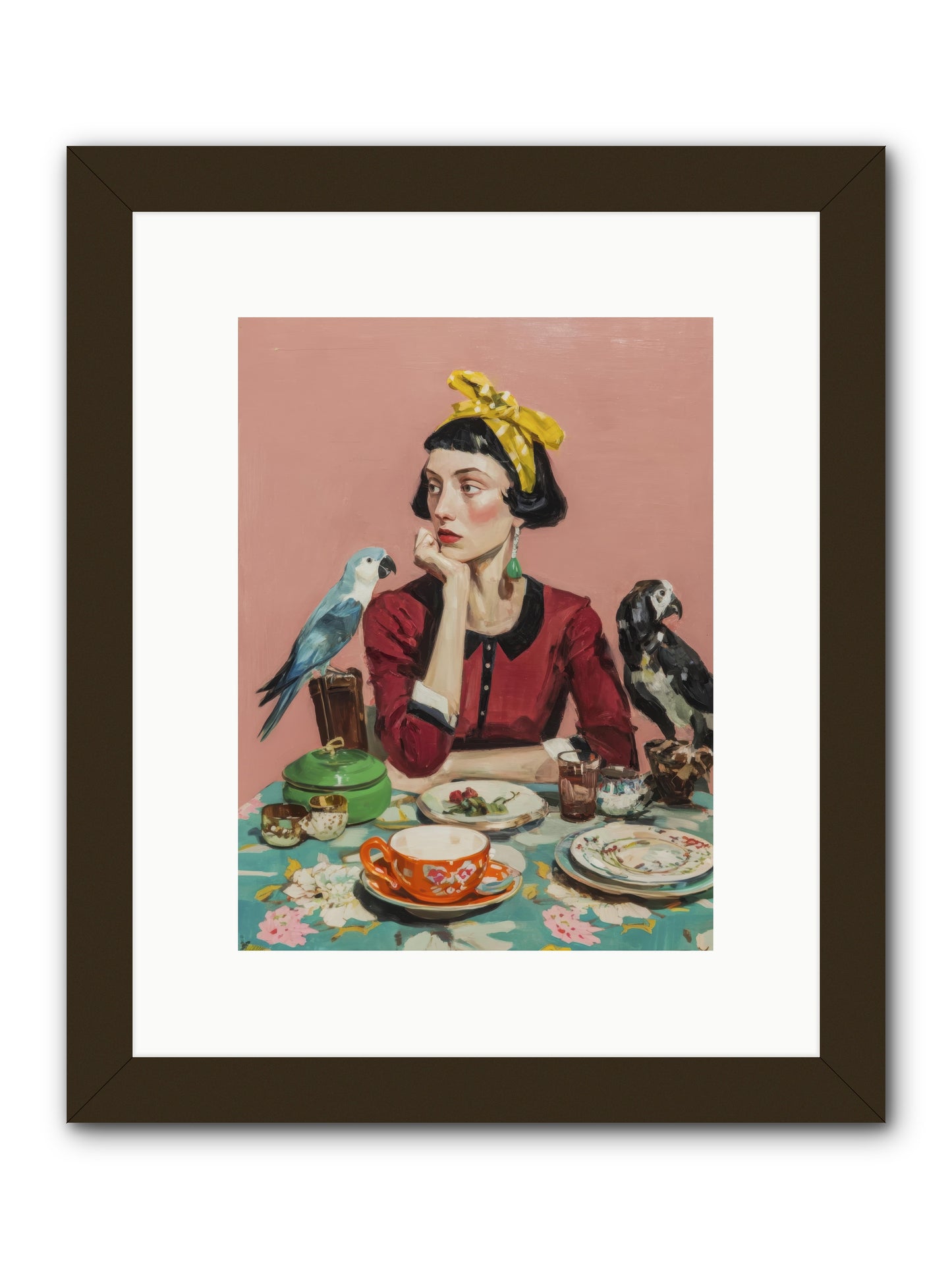 The Naturalist's Evening Ritual -- Framed Print - Black 9x12