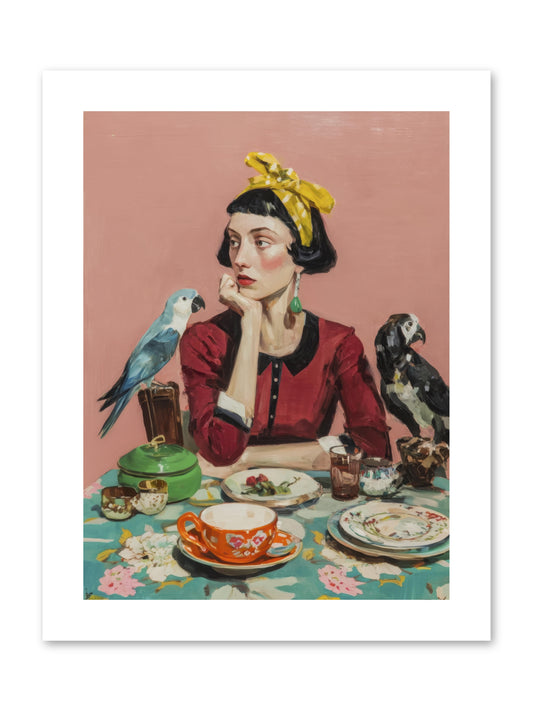 The Naturalist's Evening Ritual -- Paper Print 9x12