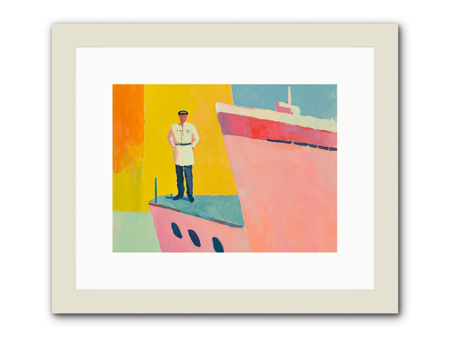 The Navigator -- Framed Print - White 12x9