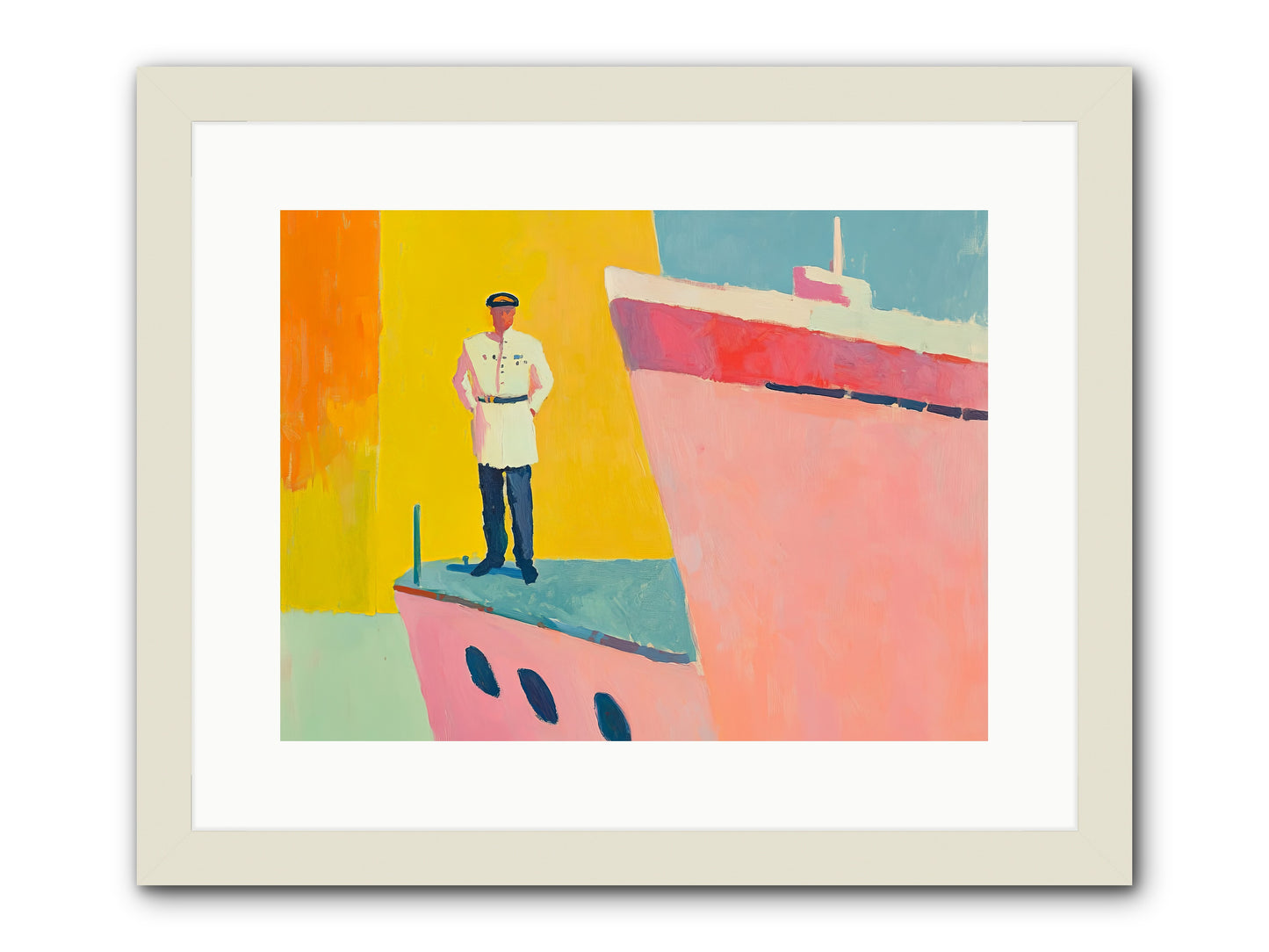 The Navigator -- Framed Print - White 16x12