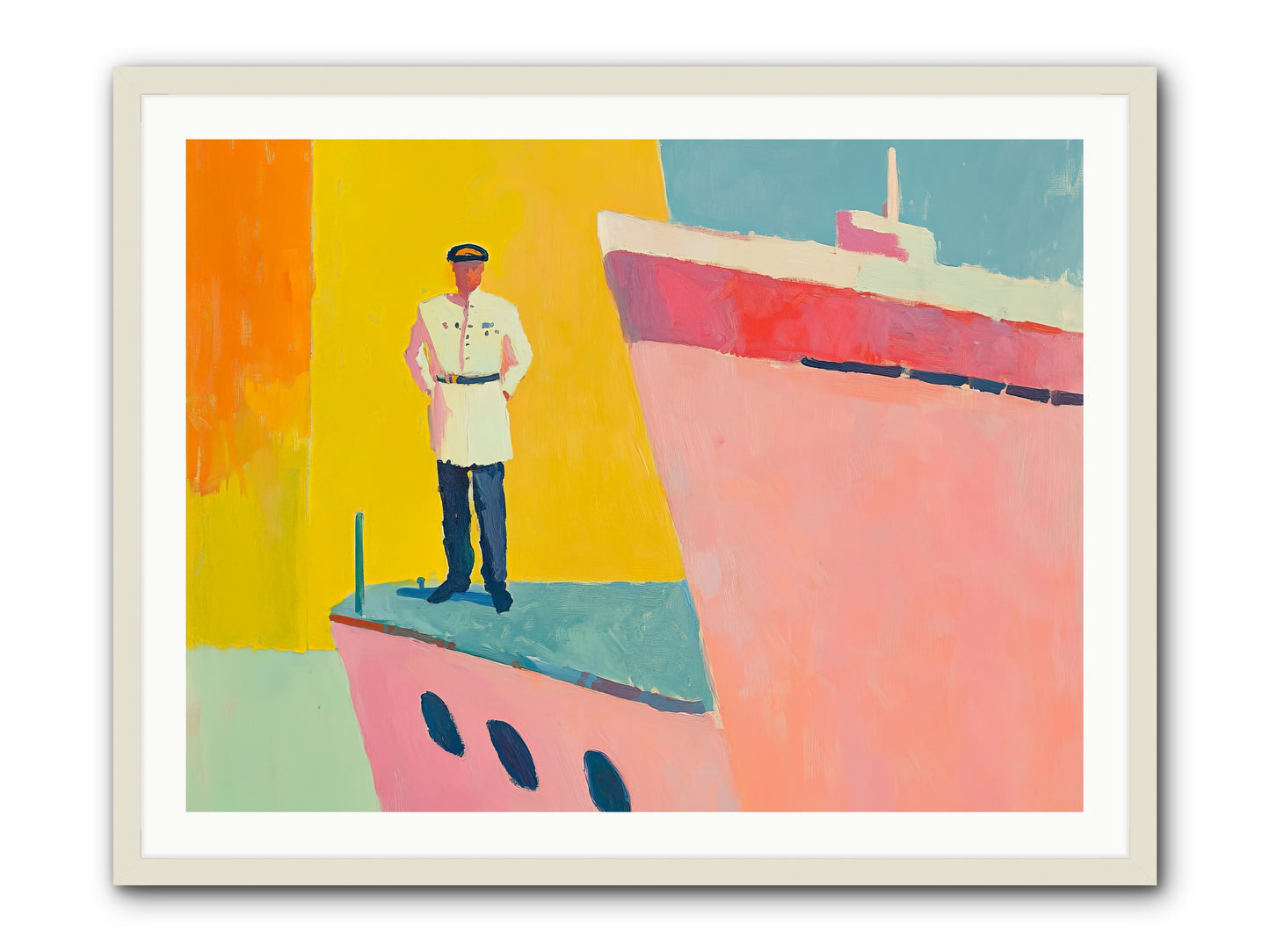 The Navigator -- Framed Print - White 40x30