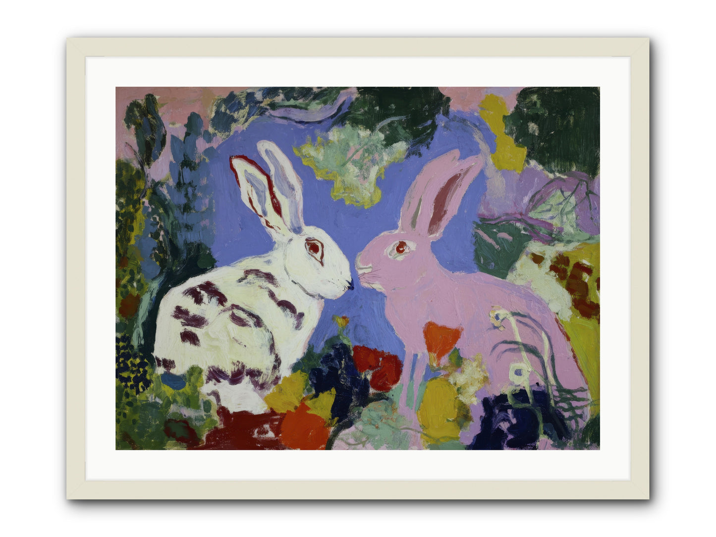 The Negotiation Of Spring -- Framed Print - White 32x24