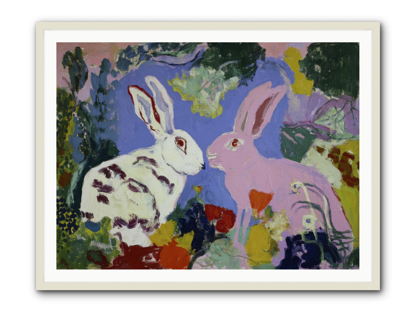 The Negotiation Of Spring -- Framed Print - White 48x36