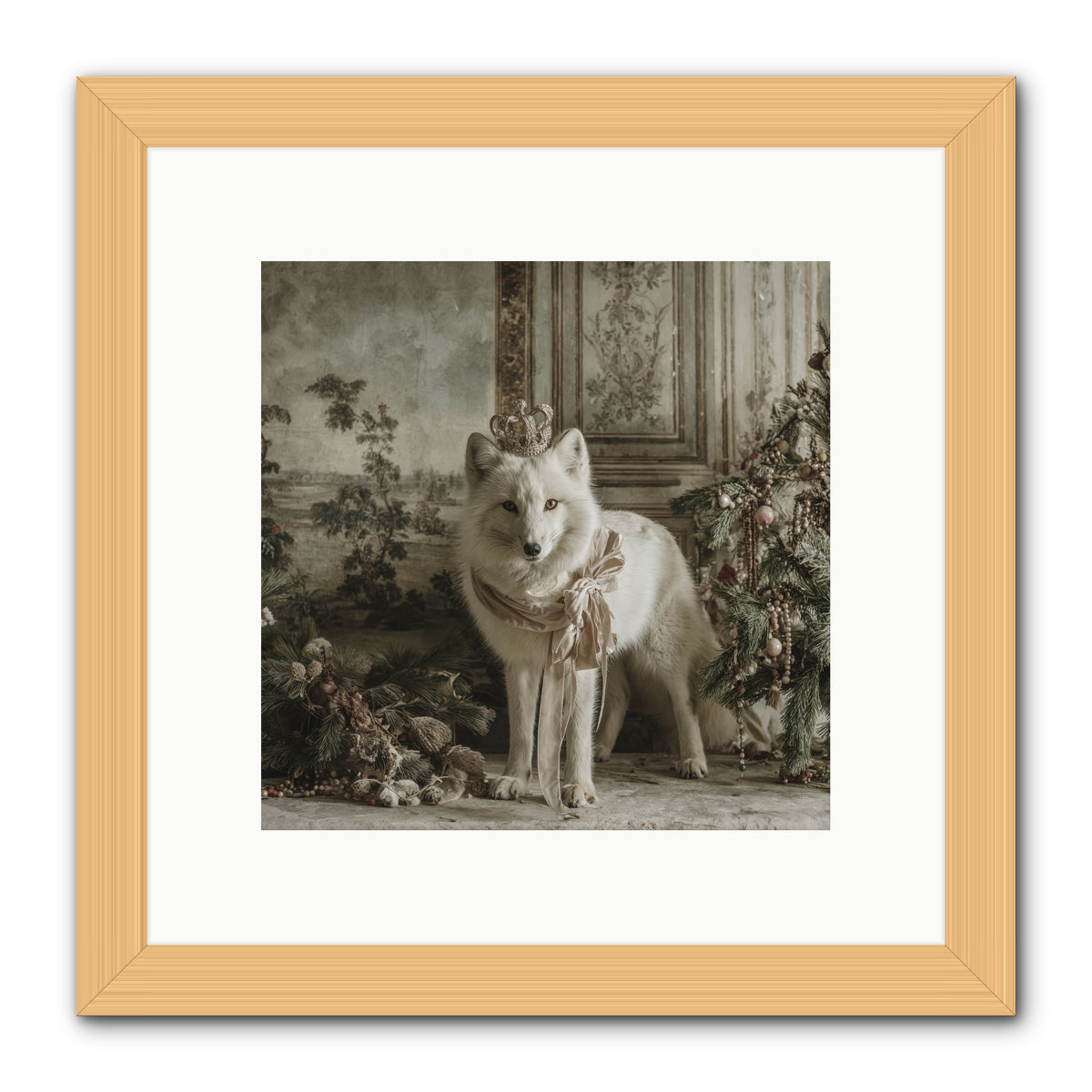 The Night Everything Shimmers -- Framed Print - Natural 10x10
