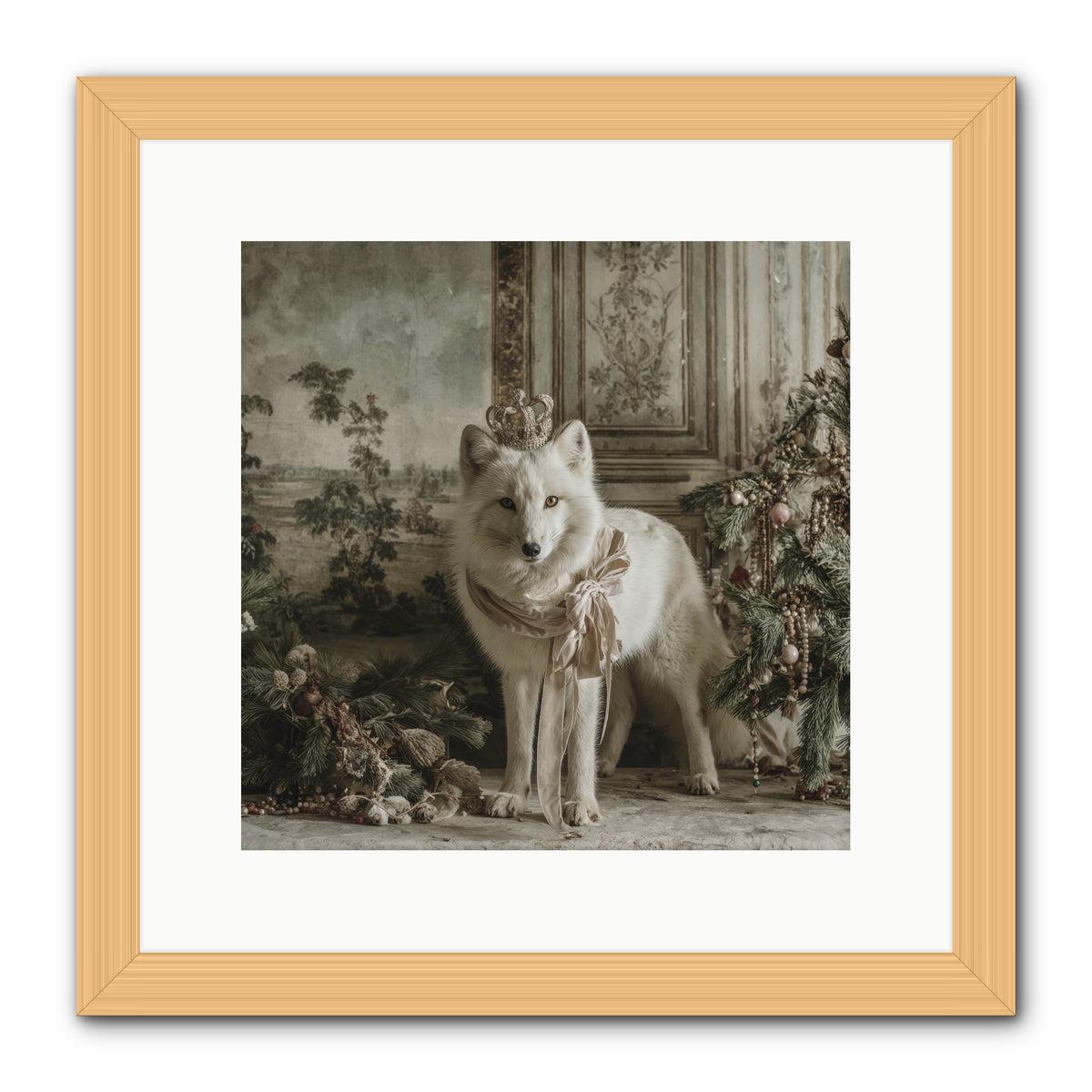 The Night Everything Shimmers -- Framed Print - Natural 12x12