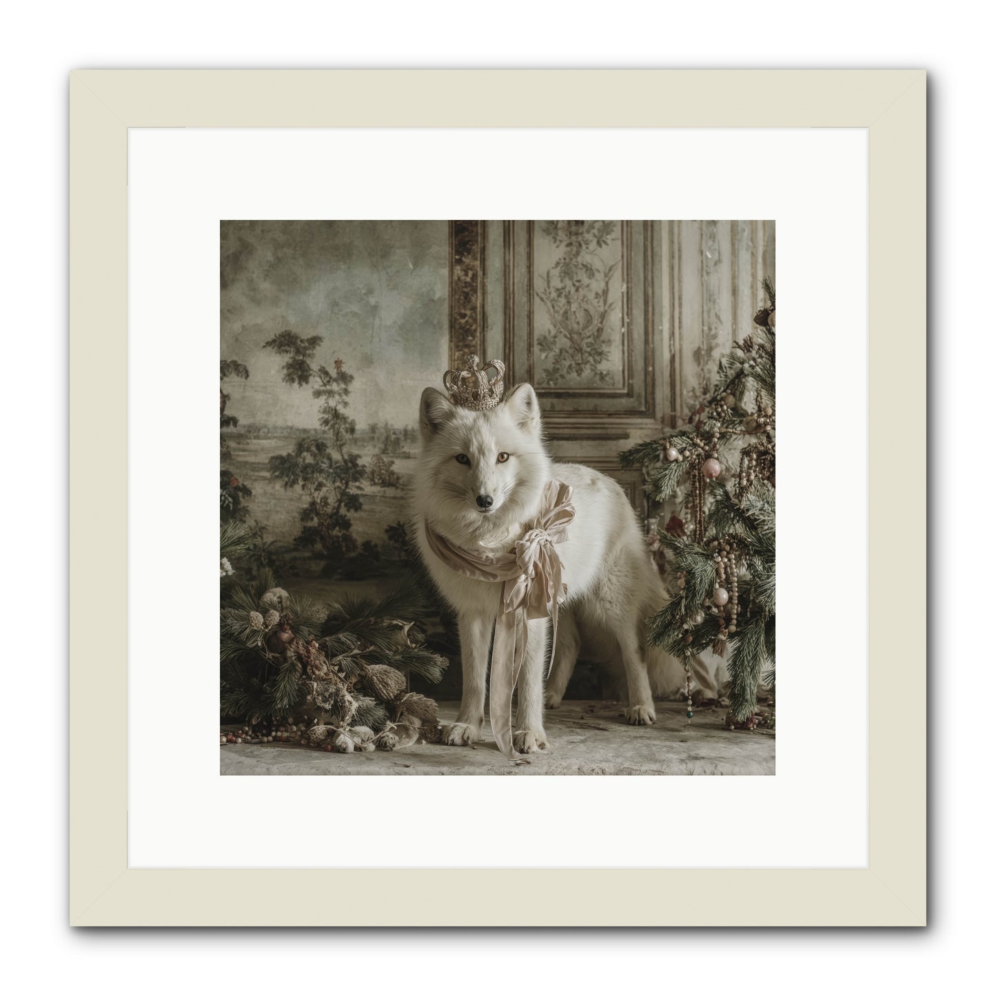 The Night Everything Shimmers -- Framed Print - White 12x12