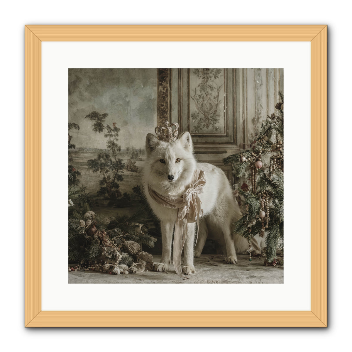 The Night Everything Shimmers -- Framed Print - Natural 16x16
