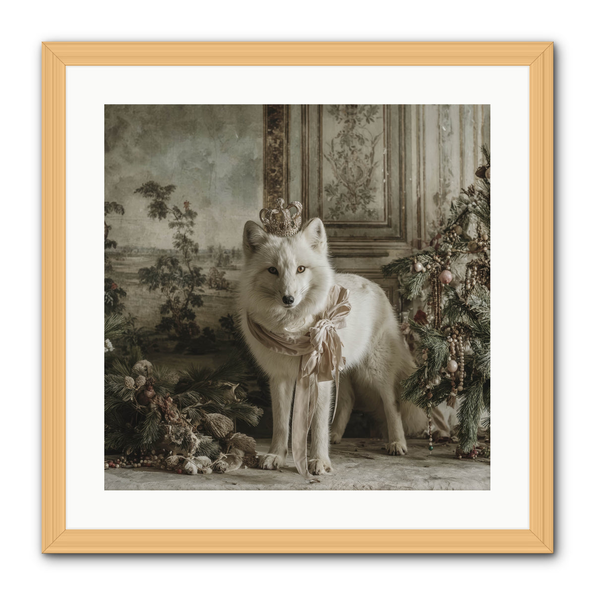 The Night Everything Shimmers -- Framed Print - Natural 20x20