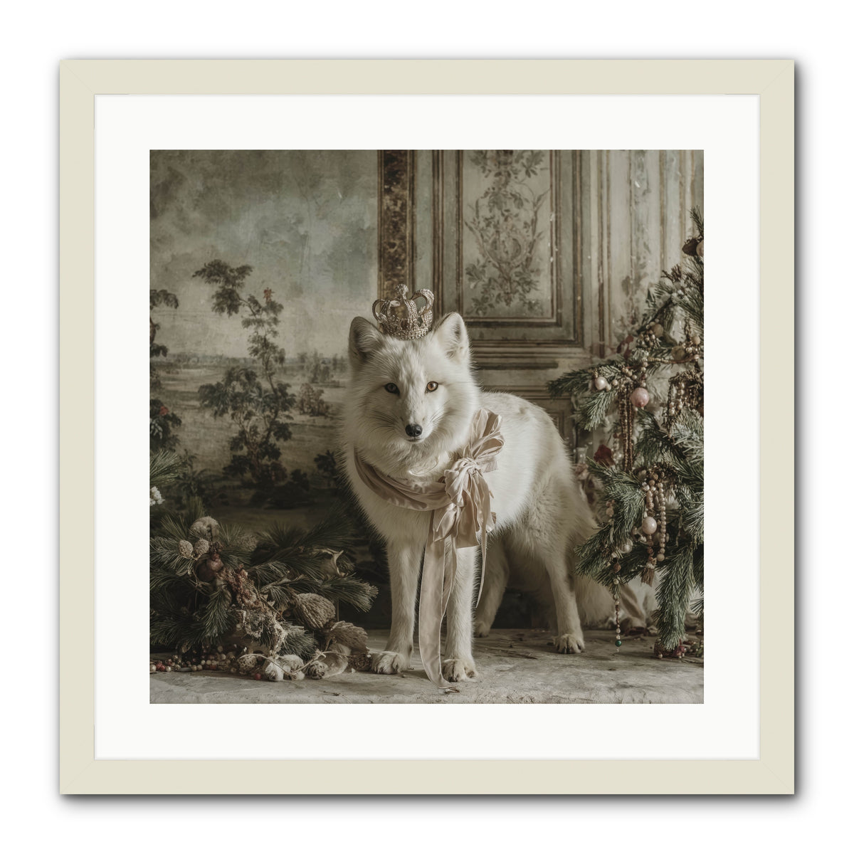 The Night Everything Shimmers -- Framed Print - White 20x20