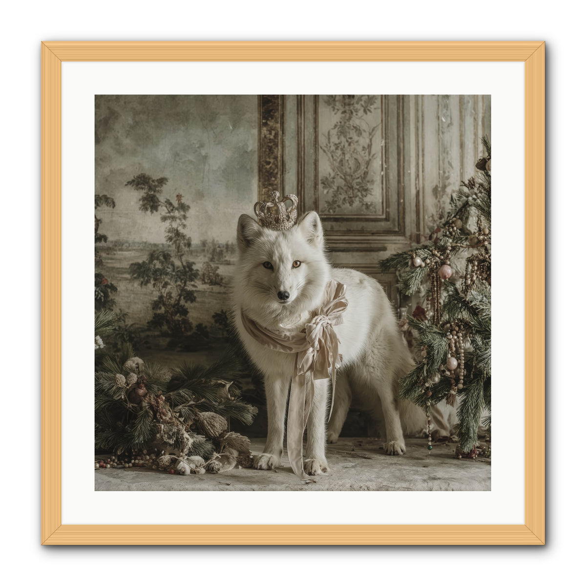 The Night Everything Shimmers -- Framed Print - Natural 24x24