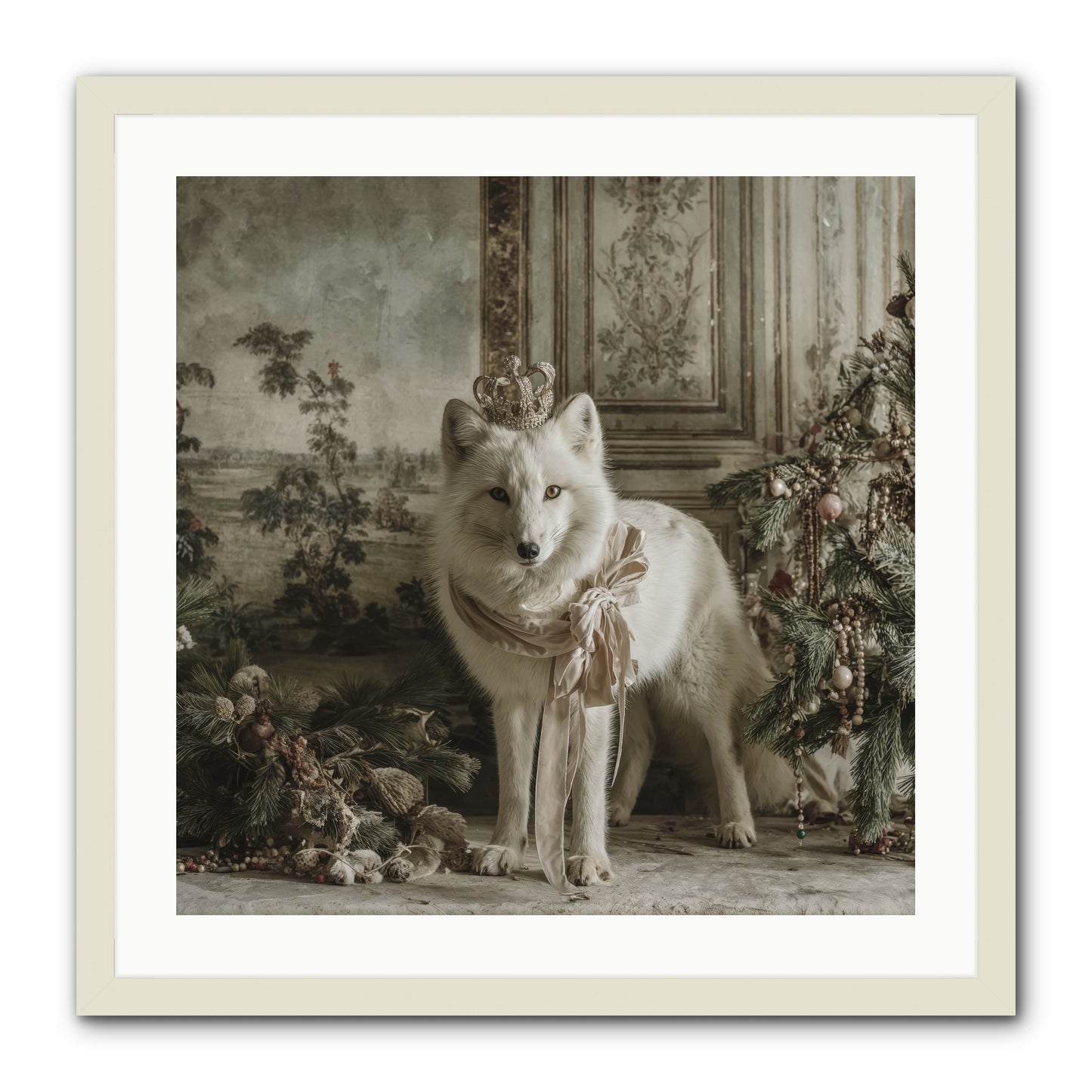 The Night Everything Shimmers -- Framed Print - White 24x24