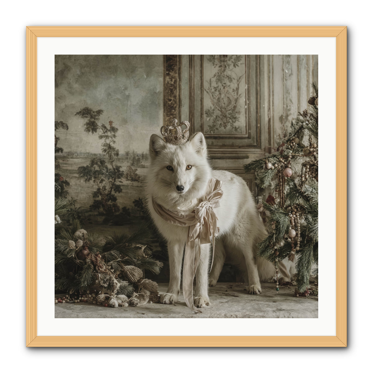 The Night Everything Shimmers -- Framed Print - Natural 30x30