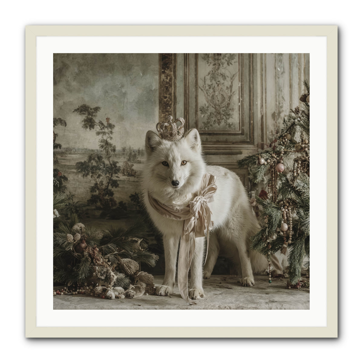 The Night Everything Shimmers -- Framed Print - White 30x30