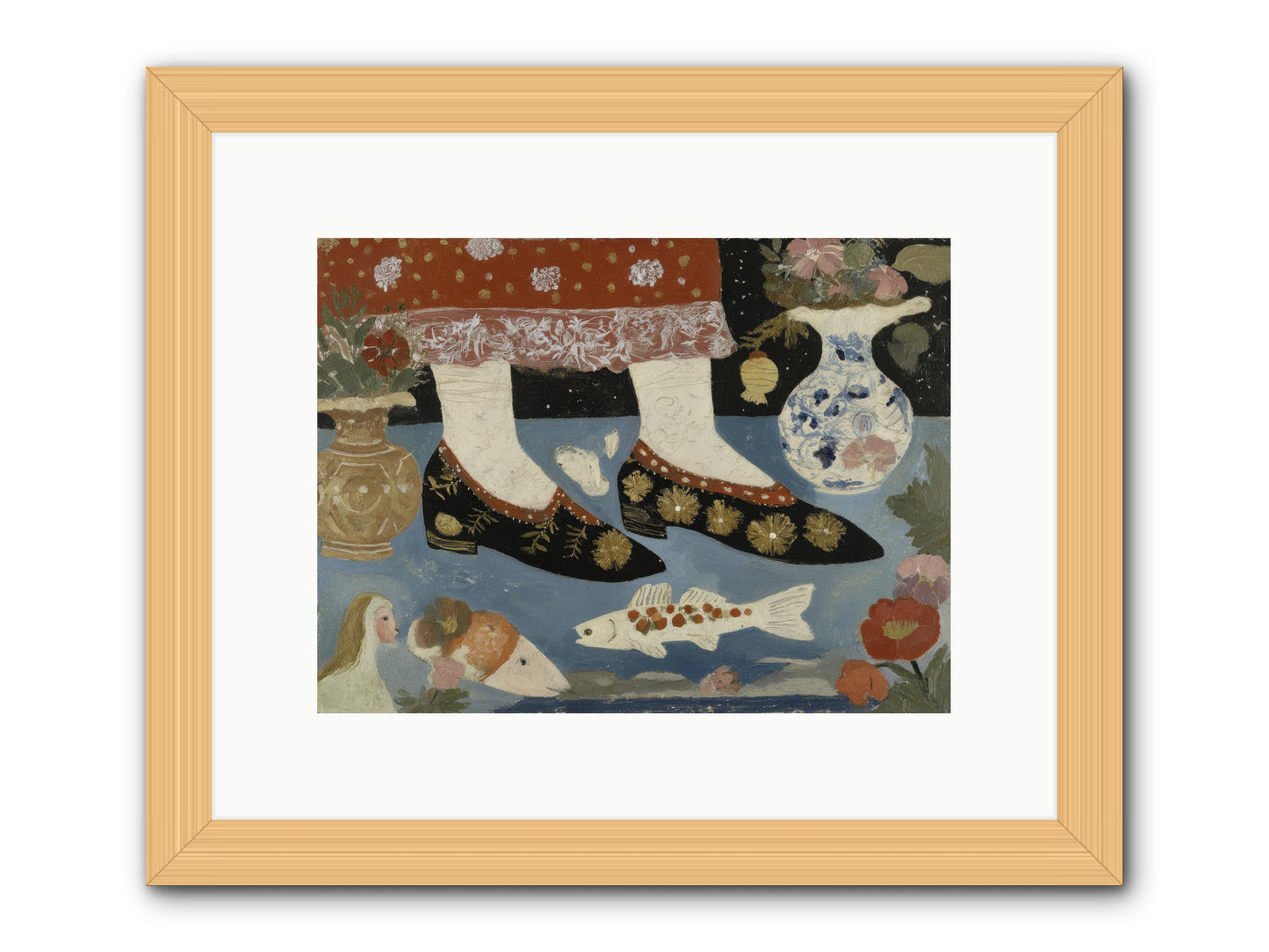 The Night We Sailed to Elsewhere -- Framed Print - Natural 12x9