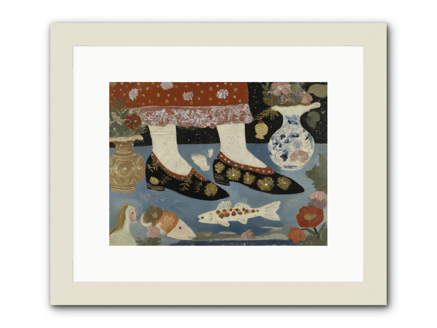 The Night We Sailed to Elsewhere -- Framed Print - White 12x9