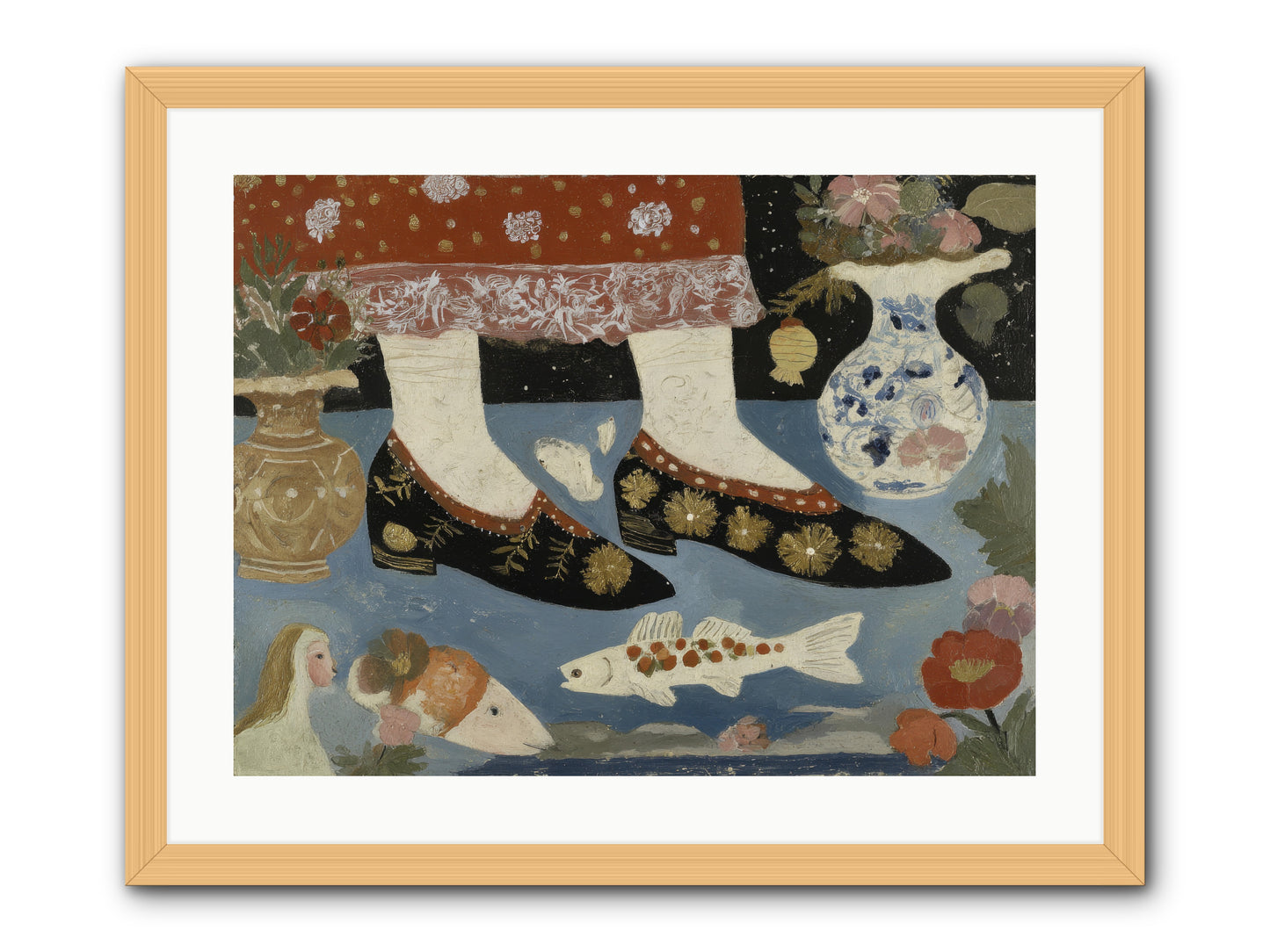 The Night We Sailed to Elsewhere -- Framed Print - Natural 24x18