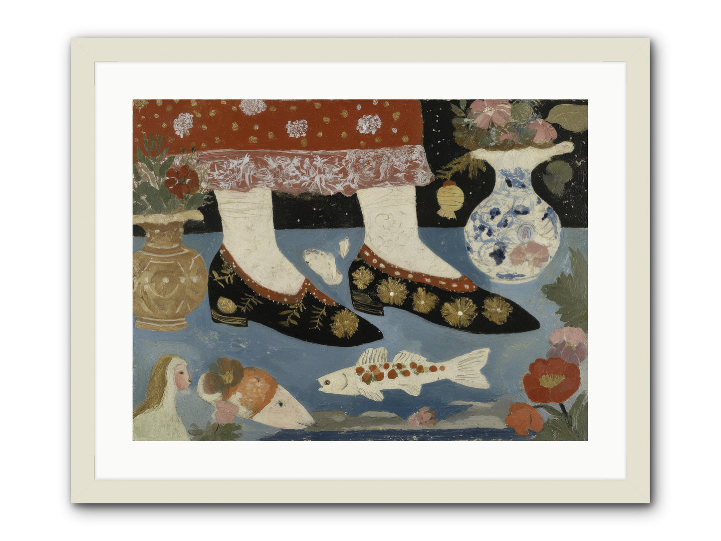 The Night We Sailed to Elsewhere -- Framed Print - White 24x18
